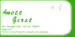 anett girst business card